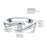 Ring Sterling Silber Zirkonia weiß