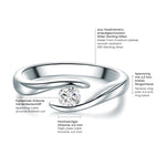 Ring Sterling Silber Zirkonia weiß