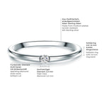 Ring Sterling Silber Diamant weiß