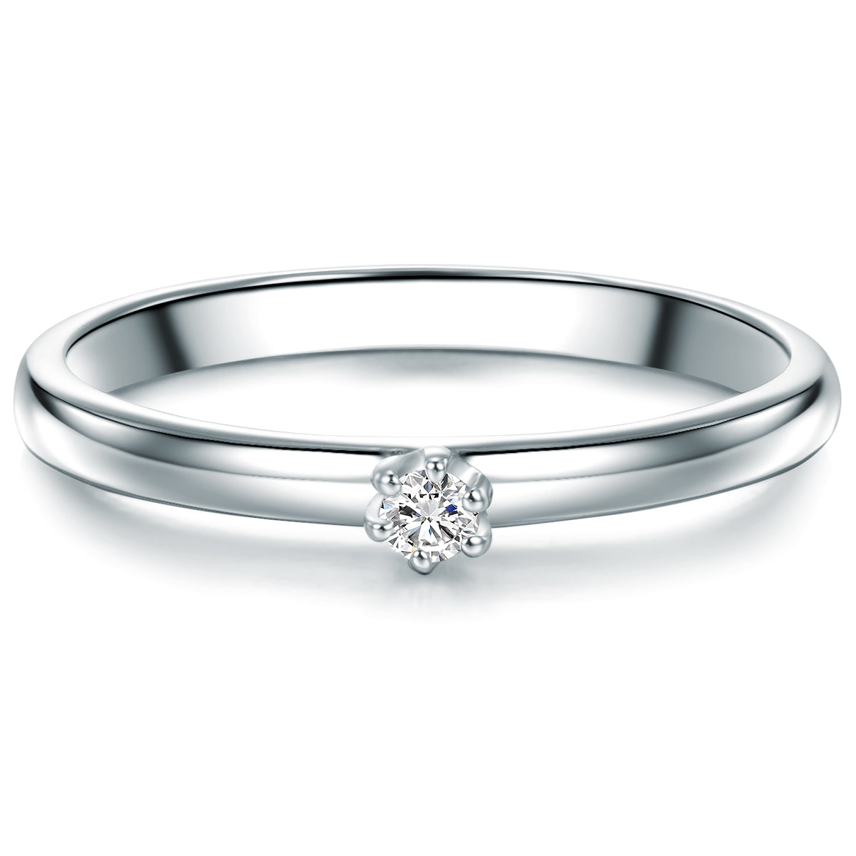 Ring Sterling Silber Diamant weiß