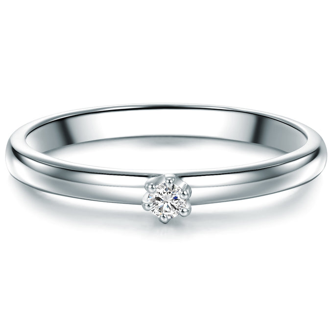 Ring Sterling Silber Diamant weiß
