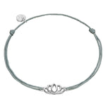 Armband Sterling Silber Textil (grau)