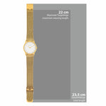 Damen Quarzuhr gelbgold Edelstahl gelbgold