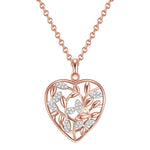 Kette mit Anhänger Sterling Silber roségold Zirkonia weiß