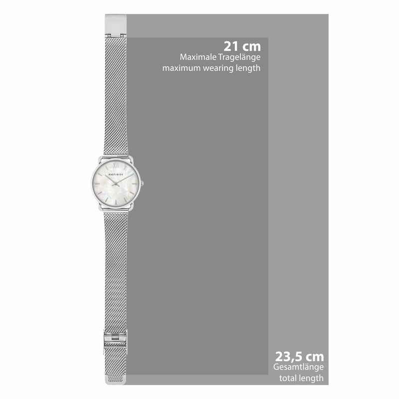 Damen Quarzuhr silber Edelstahl silber