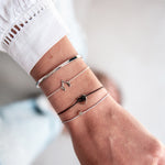 Armband Sterling Silber Textil (grau)