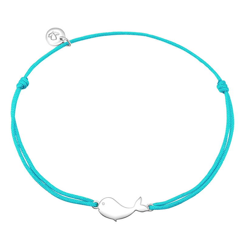 Armband Sterling Silber Textil (türkis)