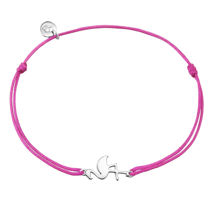 Armband Sterling Silber Textil (pink)