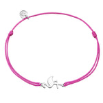 Armband Sterling Silber Textil (pink)