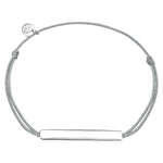 Armband Sterling Silber Textil (grau)