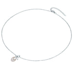 Kette mit Anhänger Sterling Silber Süßwasser-Zuchtperle weiß Zirkonia weiß