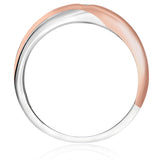 Ring Sterling Silber bicolor Diamant weiß