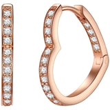 Klappcreolen Sterling Silber roségold Zirkonia weiß