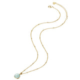 Kette mit Anhänger Sterling Silber gelbgold Amazonit