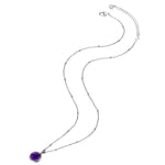 Kette mit Anhänger Sterling Silber Amethyst