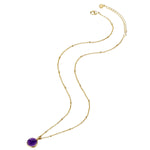 Kette mit Anhänger Sterling Silber gelbgold Amethyst