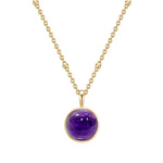 Kette mit Anhänger Sterling Silber gelbgold Amethyst