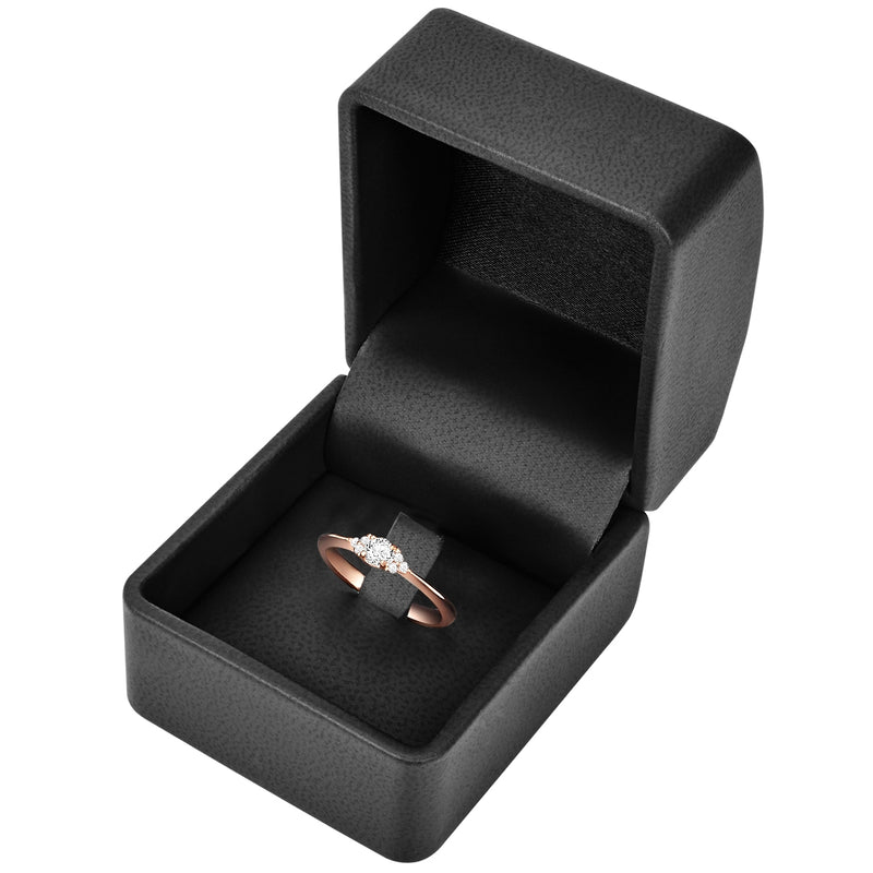 Ring Sterling Silber roségold Zirkonia weiß