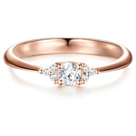 Ring Sterling Silber roségold Zirkonia weiß