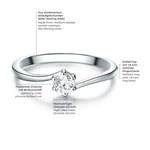 Ring Sterling Silber Zirkonia weiß