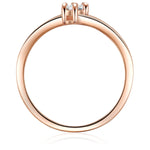 Ring Sterling Silber roségold Zirkonia weiß