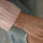 Armband Sterling Silber roségold Granat