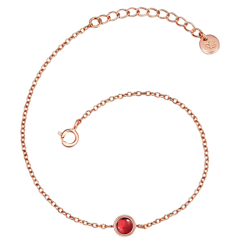 Armband Sterling Silber roségold Granat
