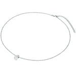 Kette mit Anhänger Sterling Silber Süßwasser-Zuchtperle weiß Zirkonia weiß