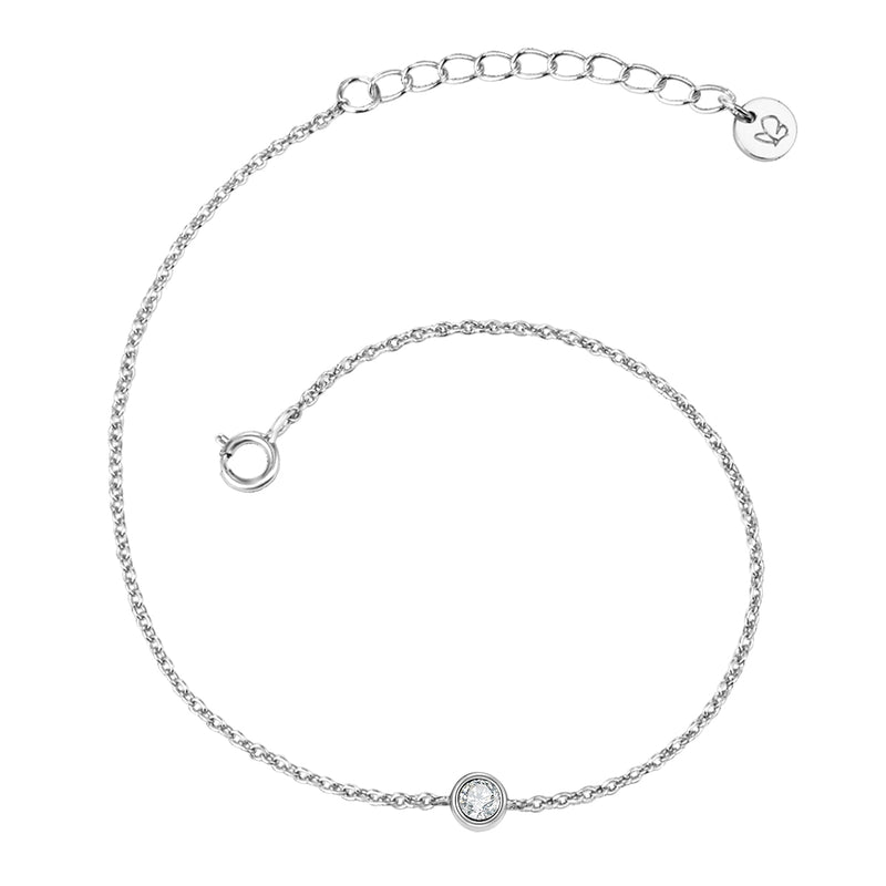 Armband Sterling Silber Topas weiß