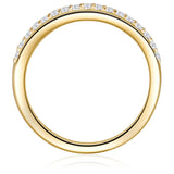 Ring Sterling Silber gelbgold Zirkonia weiß