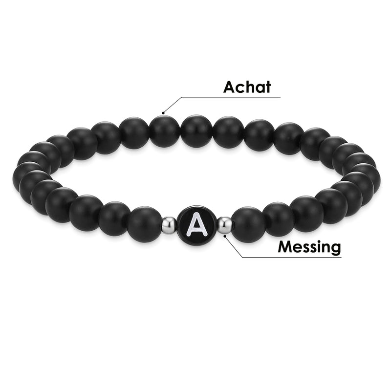 Armband Achat schwarz