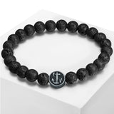 Armband Lavastein schwarz