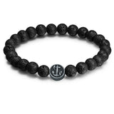 Armband Lavastein schwarz