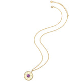Kette mit Anhänger Sterling Silber gelbgold Amethyst
