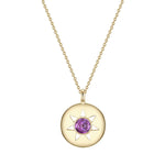 Kette mit Anhänger Sterling Silber gelbgold Amethyst