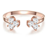 Ring Sterling Silber roségold Zirkonia weiß