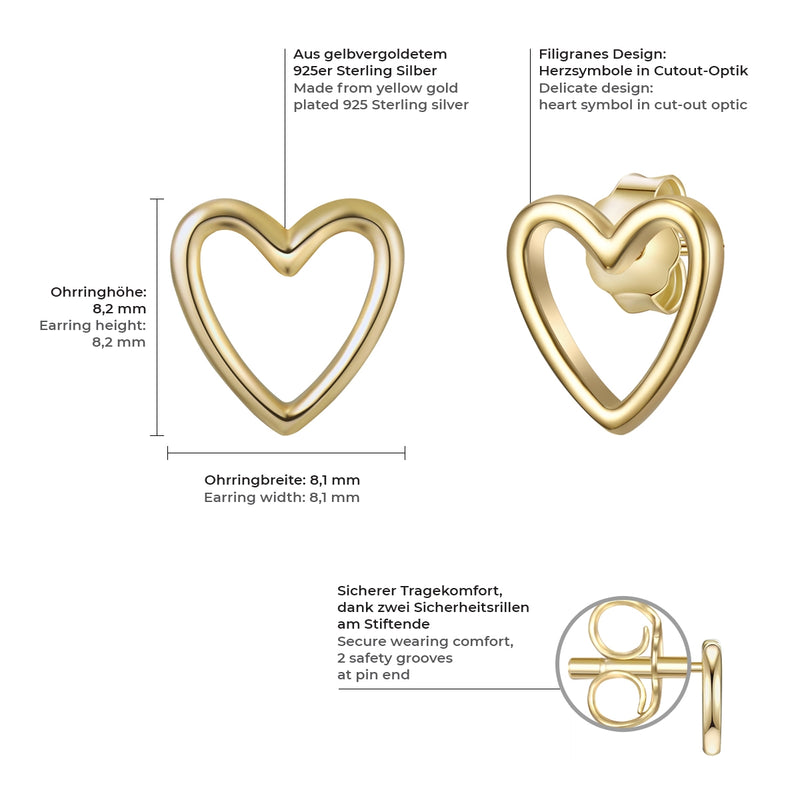Ohrstecker Sterling Silber gelbgold