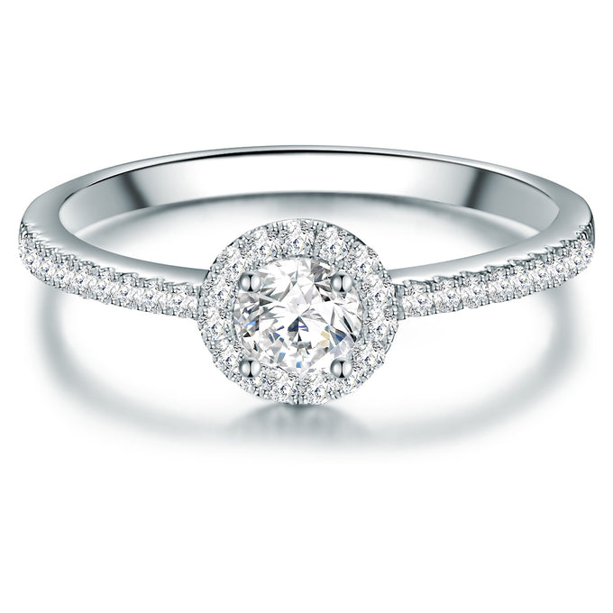 Ring Sterling Silber Zirkonia weiß