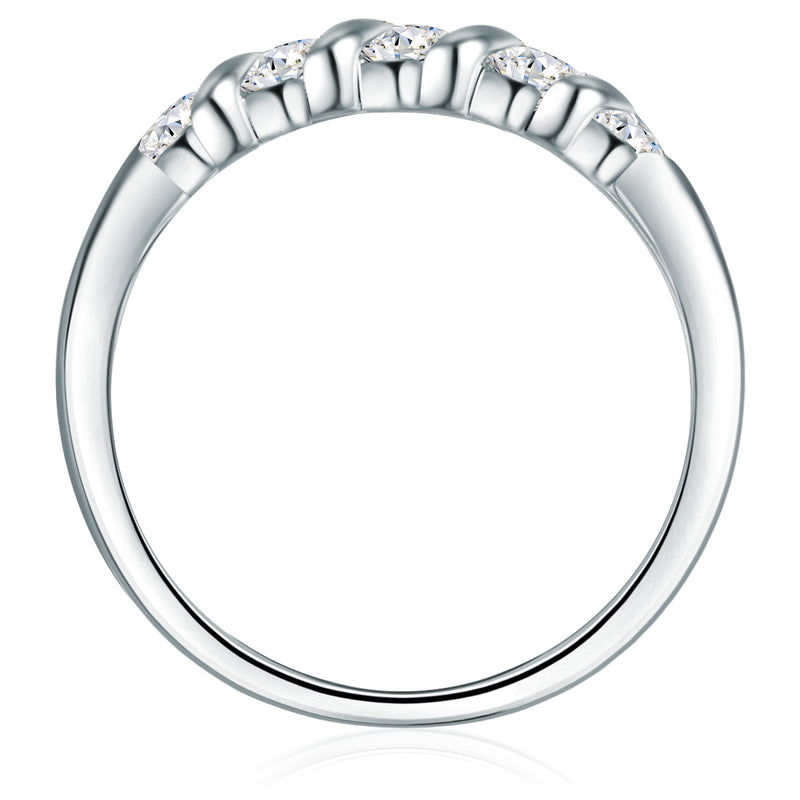 Ring Sterling Silber Zirkonia weiß