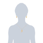Set (Kette+Ohrhänger) gelbgold