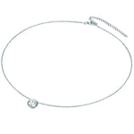 Set (Kette+Ohrstecker) 
 Sterling Silber verziert mit Kristallen von Swarovski® weiß