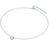 Set (Kette+Ohrstecker) 
 Sterling Silber verziert mit Kristallen von Swarovski® weiß