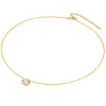 Set (Kette+Ohrstecker) 
 Sterling Silber gelbgold verziert mit Kristallen von Swarovski® weiß