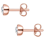 Set (Kette+Ohrstecker) 
 Sterling Silber roségold verziert mit Kristallen von Swarovski® weiß