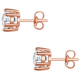 Set (Kette+Ohrstecker) Sterling Silber roségold verziert mit Kristallen von Swarovski® weiß