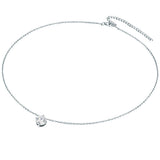 Set (Kette+Ohrstecker) Sterling Silber verziert mit Kristallen von Swarovski® weiß