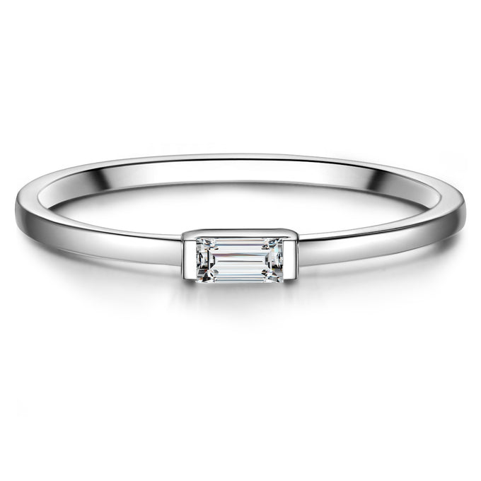 Ring Sterling Silber Zirkonia weiß