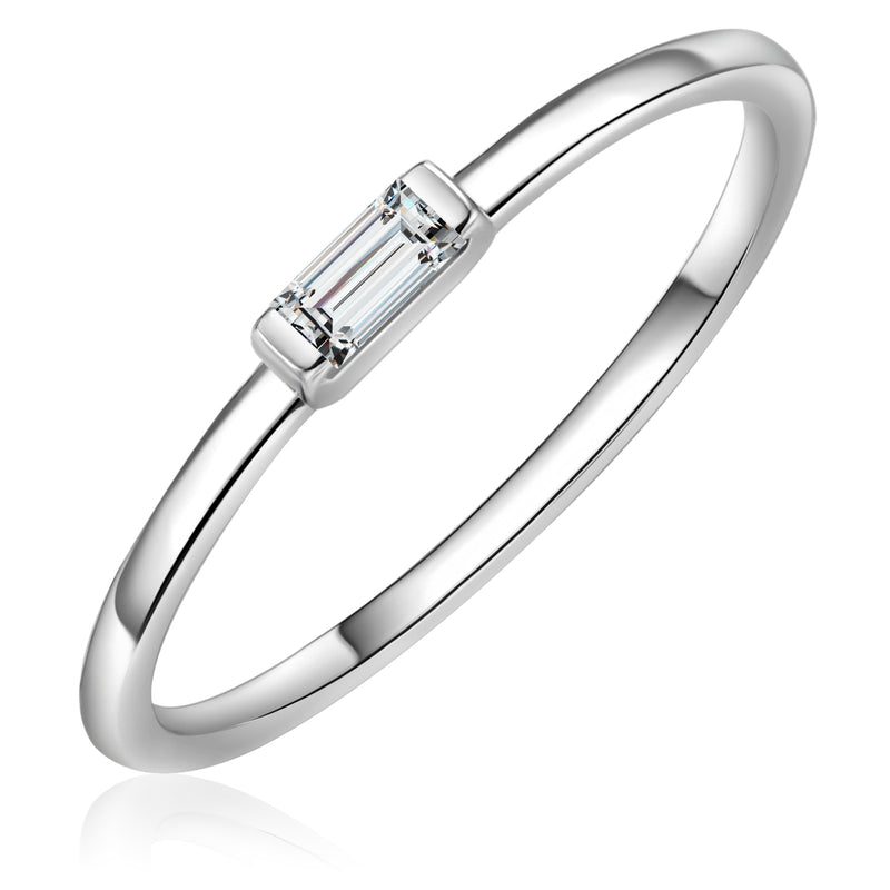 Ring Sterling Silber Zirkonia weiß