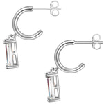 Creolen Sterling Silber Zirkonia weiß