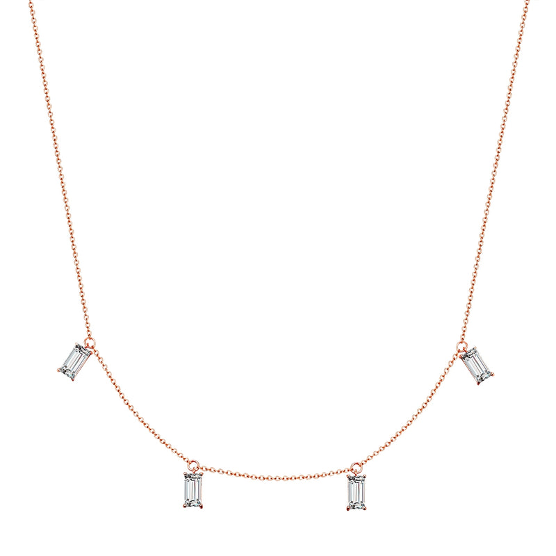 Kette Sterling Silber roségold Zirkonia weiß